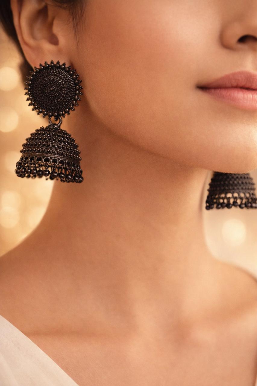 Matte Black Jhumka