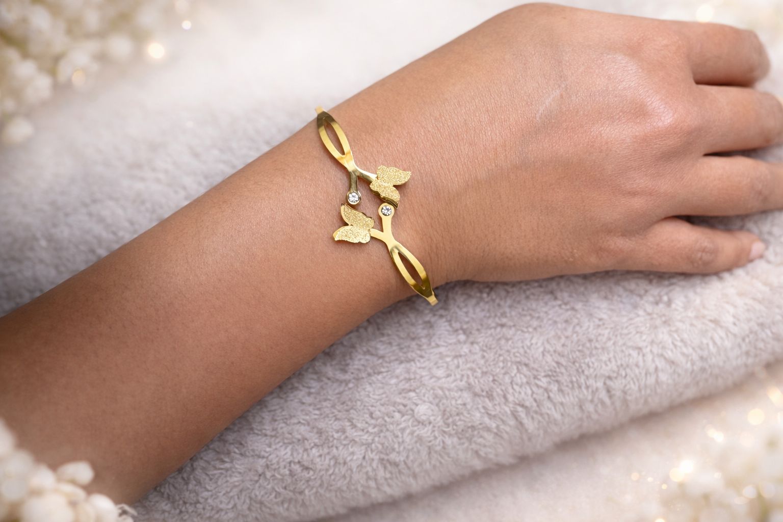 Open Butterfly Bangle