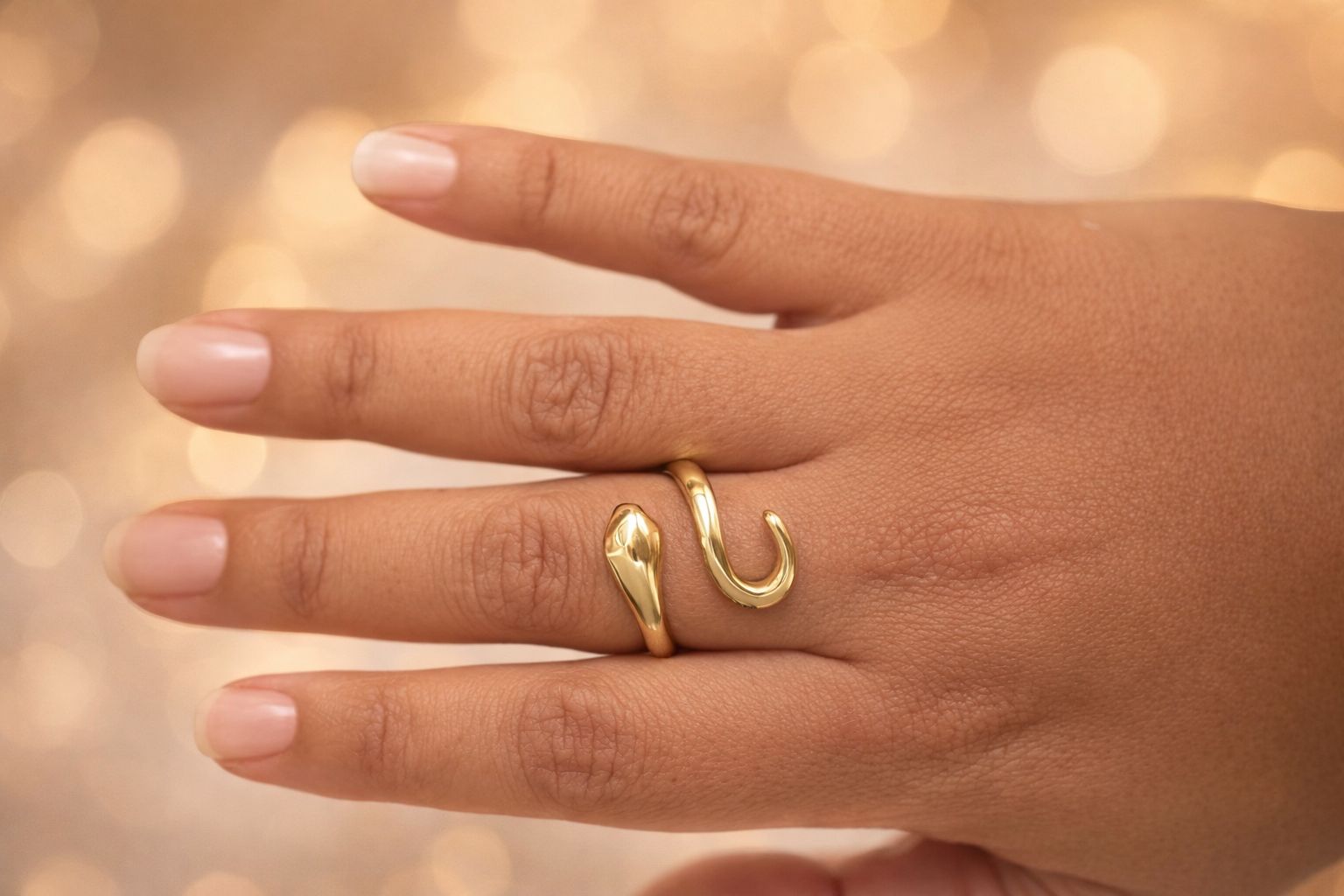 Gold Fluid Ring